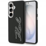 Husa Karl Lagerfeld Grained Signature Metal Resin Logo compatibila cu Samsung Galaxy S26, Negru 4 - lerato.ro