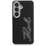 Husa Karl Lagerfeld Grained Signature Metal Resin Logo compatibila cu Samsung Galaxy S26, Negru 2 - lerato.ro