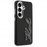 Husa Karl Lagerfeld Grained Signature Metal Resin Logo compatibila cu Samsung Galaxy S26, Negru 5 - lerato.ro