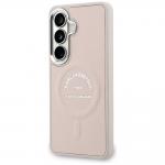 Husa Karl Lagerfeld Embossed Ring RSG Logo cu MagSafe compatibila cu Samsung Galaxy S26, Roz 3 - lerato.ro