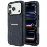 Husa Karl Lagerfeld Monogram Logo cu MagSafe compatibila cu iPhone 17 Pro, Albastru 4 - lerato.ro