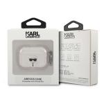 Carcasa Karl Lagerfeld Glitter Karl Head compatibila cu Apple AirPods Pro 1 / 2, Silver 4 - lerato.ro