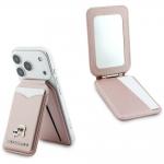 Portofel magnetic cu oglinda si stand Karl Lagerfeld Stand Mirror, Compatibil MagSafe, Roz 4 - lerato.ro