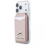 Portofel magnetic cu oglinda si stand Karl Lagerfeld Stand Mirror, Compatibil MagSafe, Roz 3 - lerato.ro