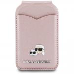Portofel magnetic cu oglinda si stand Karl Lagerfeld Stand Mirror, Compatibil MagSafe, Roz 5 - lerato.ro