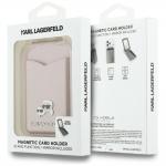 Portofel magnetic cu oglinda si stand Karl Lagerfeld Stand Mirror, Compatibil MagSafe, Roz 8 - lerato.ro