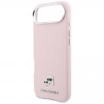 Husa Karl Lagerfeld Karl and Choupette Head Pins Saffiano MagSafe compatibila cu iPhone 17 Air, Roz 7 - lerato.ro
