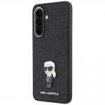 Carcasa Karl Lagerfeld Fixed Glitter Ikonik Logo Metal Pin compatibila cu Samsung Galaxy A57 5G, Negru 3 - lerato.ro