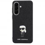 Carcasa Karl Lagerfeld Fixed Glitter Ikonik Logo Metal Pin compatibila cu Samsung Galaxy A37 5G, Negru 2 - lerato.ro