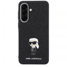 Huse si carcase Samsung , Carcasa Karl Lagerfeld Fixed Glitter Ikonik Logo Metal Pin compatibila cu Samsung Galaxy A37 5G, Negru, lerato.ro