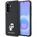 Carcasa Karl Lagerfeld Saffiano Karl and Choupette Metal Logo compatibila cu Samsung Galaxy A57 5G, Negru 4 - lerato.ro