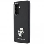 Carcasa Karl Lagerfeld Saffiano Karl and Choupette Metal Logo compatibila cu Samsung Galaxy A57 5G, Negru 3 - lerato.ro
