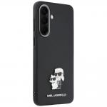 Carcasa Karl Lagerfeld Saffiano Karl and Choupette Metal Logo compatibila cu Samsung Galaxy A57 5G, Negru 5 - lerato.ro