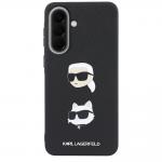 Carcasa Karl Lagerfeld Saffiano Karl and Choupette Heads Pins and Logo compatibila cu Samsung Galaxy A57 5G, Negru 2 - lerato.ro