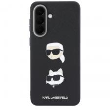 Huse si carcase Samsung , Carcasa Karl Lagerfeld Saffiano Karl and Choupette Heads Pins and Logo compatibila cu Samsung Galaxy A57 5G, Negru, lerato.ro