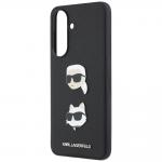 Carcasa Karl Lagerfeld Saffiano Karl and Choupette Heads Pins and Logo compatibila cu Samsung Galaxy A57 5G, Negru 7 - lerato.ro