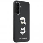 Carcasa Karl Lagerfeld Saffiano Karl and Choupette Heads Pins and Logo compatibila cu Samsung Galaxy A37 5G, Negru 5 - lerato.ro