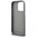 Husa Karl Lagerfeld FW Grained Karl and Choupette Heads Pins compatibila cu iPhone 16 Pro Max, Gri 8 - lerato.ro