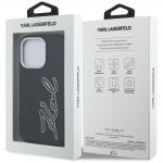 Husa Karl Lagerfeld FW Grained Signature Logo compatibila cu iPhone 16 Pro Max, Negru 9 - lerato.ro