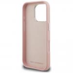 Husa Karl Lagerfeld FW Grained Signature Logo compatibila cu iPhone 16 Pro Max, Roz 8 - lerato.ro
