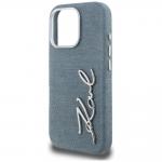 Husa Karl Lagerfeld FW Jeans Signature Logo compatibila cu iPhone 16 Pro Max, Albastru 7 - lerato.ro