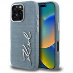 Husa Karl Lagerfeld FW Jeans Signature Logo compatibila cu iPhone 16 Pro, Albastru 4 - lerato.ro