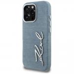 Husa Karl Lagerfeld FW Jeans Signature Logo compatibila cu iPhone 16 Pro, Albastru 3 - lerato.ro
