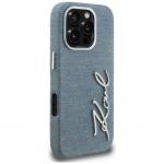 Husa Karl Lagerfeld FW Jeans Signature Logo compatibila cu iPhone 16 Pro, Albastru 5 - lerato.ro