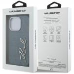 Husa Karl Lagerfeld FW Jeans Signature Logo compatibila cu iPhone 16 Pro, Albastru 9 - lerato.ro