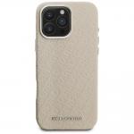 Husa Karl Lagerfeld FW Stamped Karl cu MagSafe compatibila cu iPhone 16 Pro Max, Bej 2 - lerato.ro