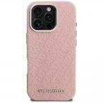 Husa Karl Lagerfeld FW Stamped Karl cu MagSafe compatibila cu iPhone 16 Pro, Roz 2 - lerato.ro