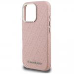 Husa Karl Lagerfeld FW Stamped Karl cu MagSafe compatibila cu iPhone 16 Pro, Roz 7 - lerato.ro