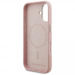 Husa Karl Lagerfeld FW Stamped Karl cu MagSafe compatibila cu iPhone 16, Roz 8 - lerato.ro