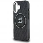 Husa Karl Lagerfeld IML Choupette Head Logo cu MagSafe compatibila cu iPhone 16, Negru 7 - lerato.ro