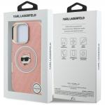 Husa Karl Lagerfeld IML Choupette Head Logo cu MagSafe compatibila cu iPhone 16 Pro Max, Roz 9 - lerato.ro