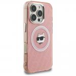 Husa Karl Lagerfeld IML Choupette Sketch Head cu MagSafe compatibila cu iPhone 16 Pro, Roz 5 - lerato.ro