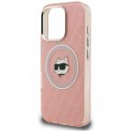 Husa Karl Lagerfeld IML Choupette Sketch Head cu MagSafe compatibila cu iPhone 16 Pro, Roz 7 - lerato.ro