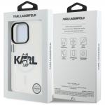 Husa Karl Lagerfeld IML Choupette Sketch Logo cu MagSafe compatibila cu iPhone 16 Pro Max, Transparent 9 - lerato.ro