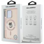 Husa Karl Lagerfeld IML Choupette Sketch Logo cu MagSafe compatibila cu iPhone 16 Pro Max, Roz 9 - lerato.ro