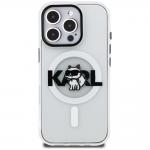 Husa Karl Lagerfeld IML Choupette Sketch Logo cu MagSafe compatibila cu iPhone 16 Pro, Transparent 2 - lerato.ro