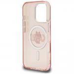 Husa Karl Lagerfeld IML Choupette Sketch Logo cu MagSafe compatibila cu iPhone 16 Pro, Roz 8 - lerato.ro