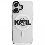 Husa Karl Lagerfeld IML Choupette Head Sketch Logo cu MagSafe compatibila cu iPhone 16, Transparent 2 - lerato.ro