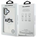 Husa Karl Lagerfeld IML Choupette Head Sketch Logo cu MagSafe compatibila cu iPhone 16, Transparent 9 - lerato.ro