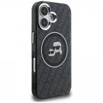 Husa Karl Lagerfeld IML Glitter Karl and Choupette Heads Logo cu MagSafe compatibila cu iPhone 16, Negru 5 - lerato.ro