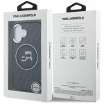 Husa Karl Lagerfeld IML Glitter Karl and Choupette Heads Logo cu MagSafe compatibila cu iPhone 16, Negru 9 - lerato.ro