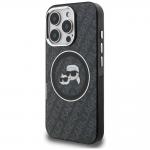 Husa Karl Lagerfeld IML Glitter Karl & Choupette Heads Logo cu MagSafe compatibila cu iPhone 16 Pro Max, Negru 3 - lerato.ro