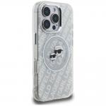 Husa Karl Lagerfeld IML Glitter Karl & Choupette Heads Logo cu MagSafe compatibila cu iPhone 16 Pro Max, Gri 5 - lerato.ro