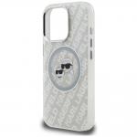 Husa Karl Lagerfeld IML Glitter Karl & Choupette Heads Logo cu MagSafe compatibila cu iPhone 16 Pro Max, Gri 7 - lerato.ro