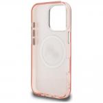 Husa Karl Lagerfeld IML Glitter Karl and Choupette Heads Logo cu MagSafe compatibila cu iPhone 16 Pro, Roz 8 - lerato.ro