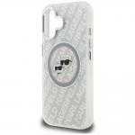 Husa Karl Lagerfeld IML Glitter Karl and Choupette Heads Logo cu MagSafe compatibila cu iPhone 16, Gri 7 - lerato.ro